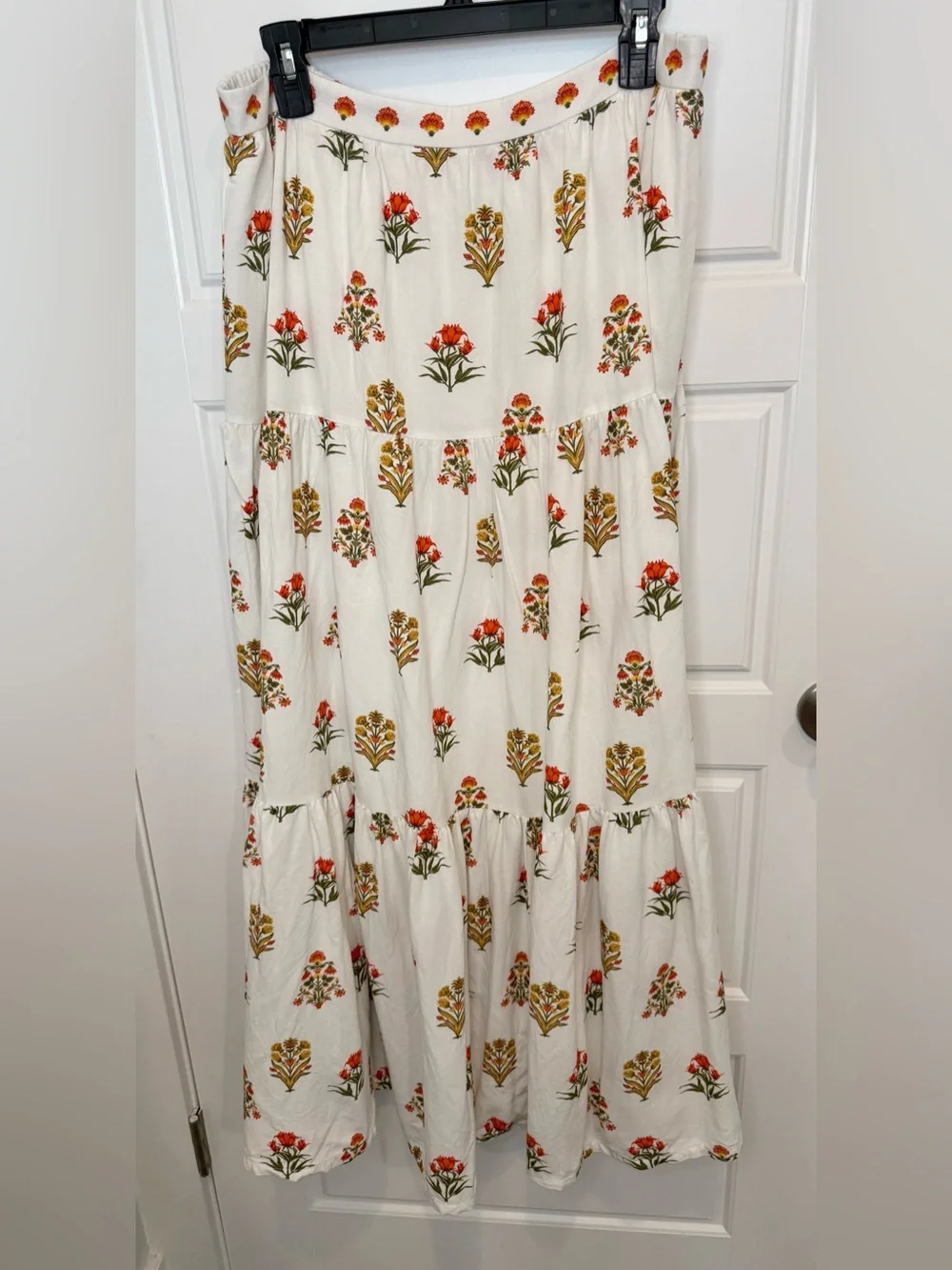 Antonio Melani isabelle a-line floral tiered maxi skirt Size 14 prairie cottage